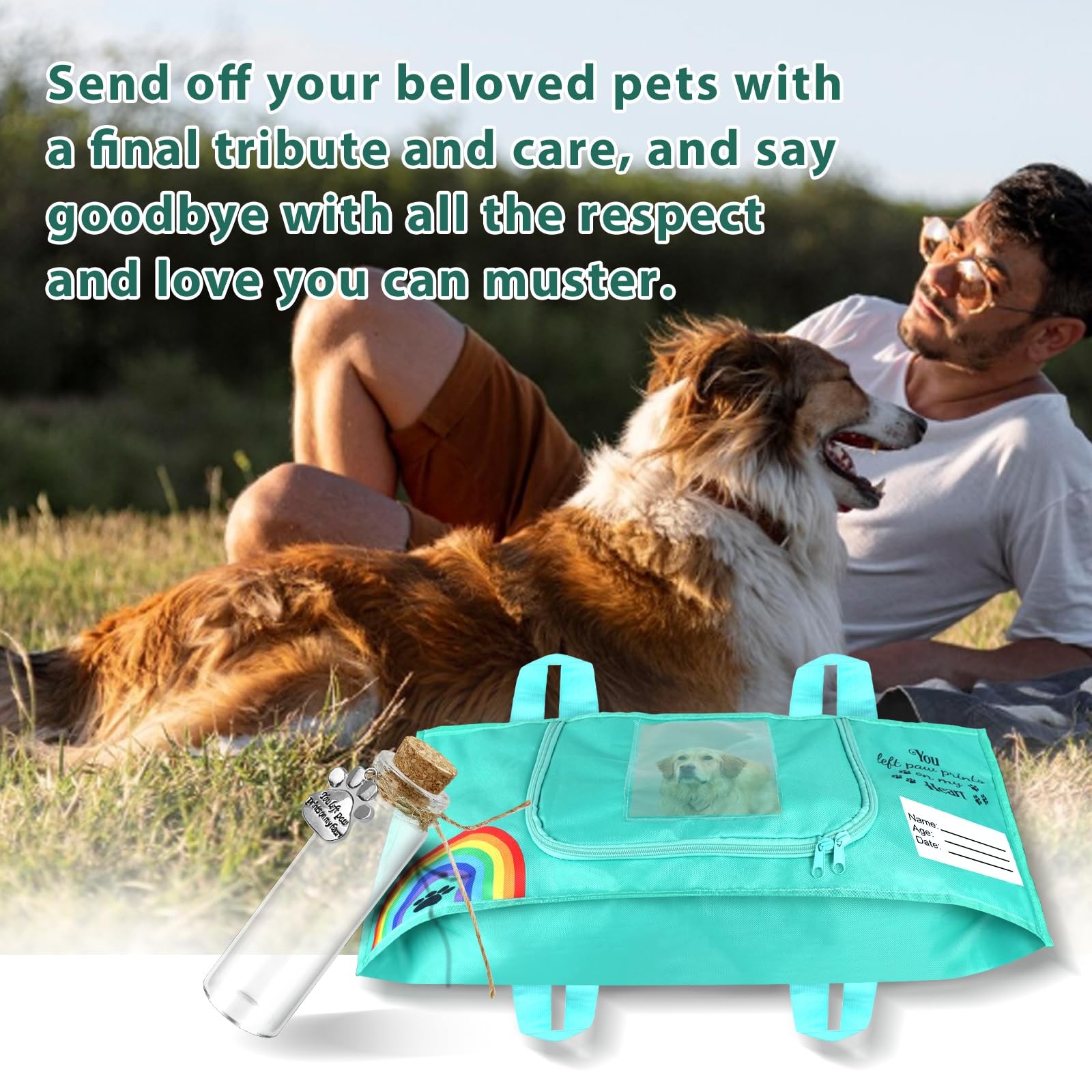 Pet Casket Body Bag, Dog or Cat Burial Box with Dignity, Dog Casket for Burial a