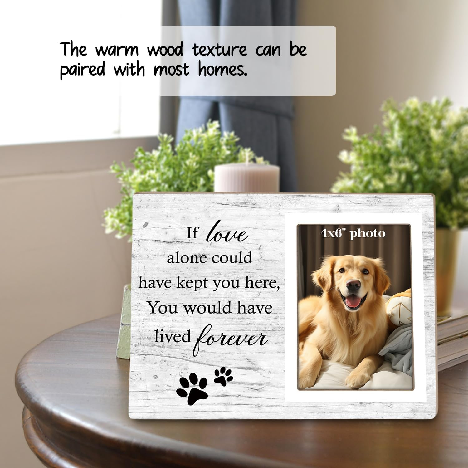 Dog Memorial Picture Frame, Pet Sentiment Memorial Gifts for Loss of Dog, Pet Pi