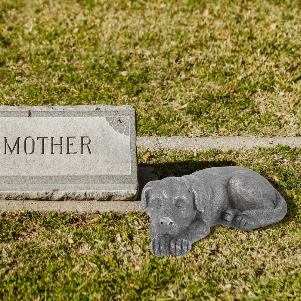 Resin Pet Grave Stone Tombstone for Dogs Memorial Garden Statue Decoration