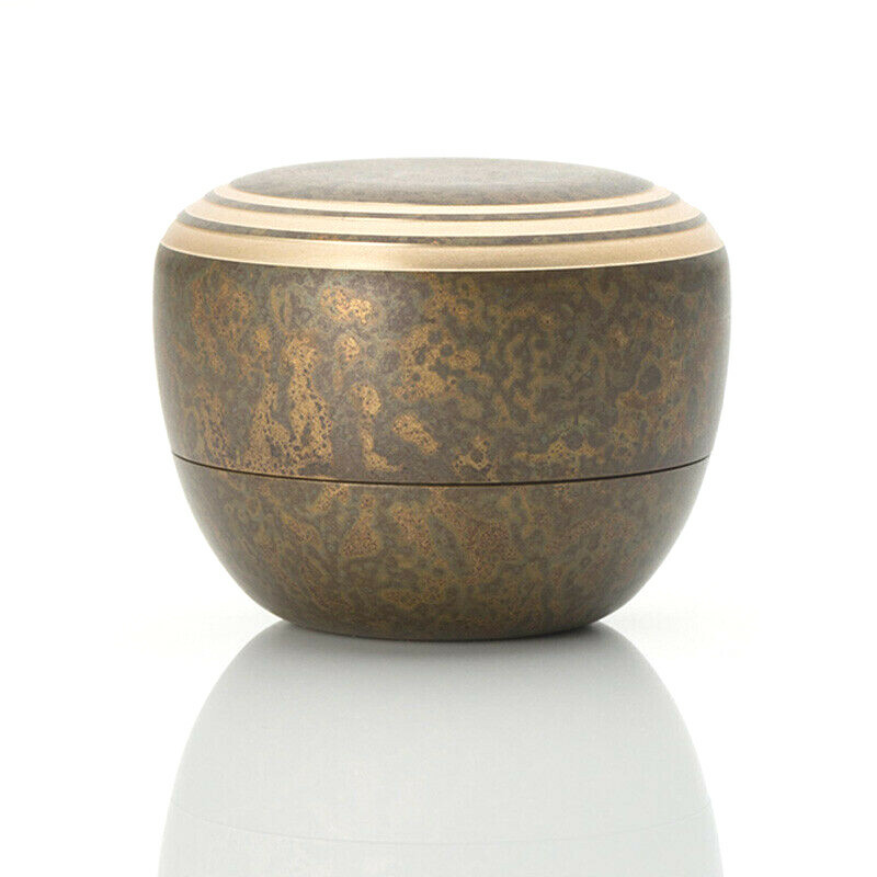 Kanata Burnt Umber Small Keepsake Urn for Human Ashes Brass