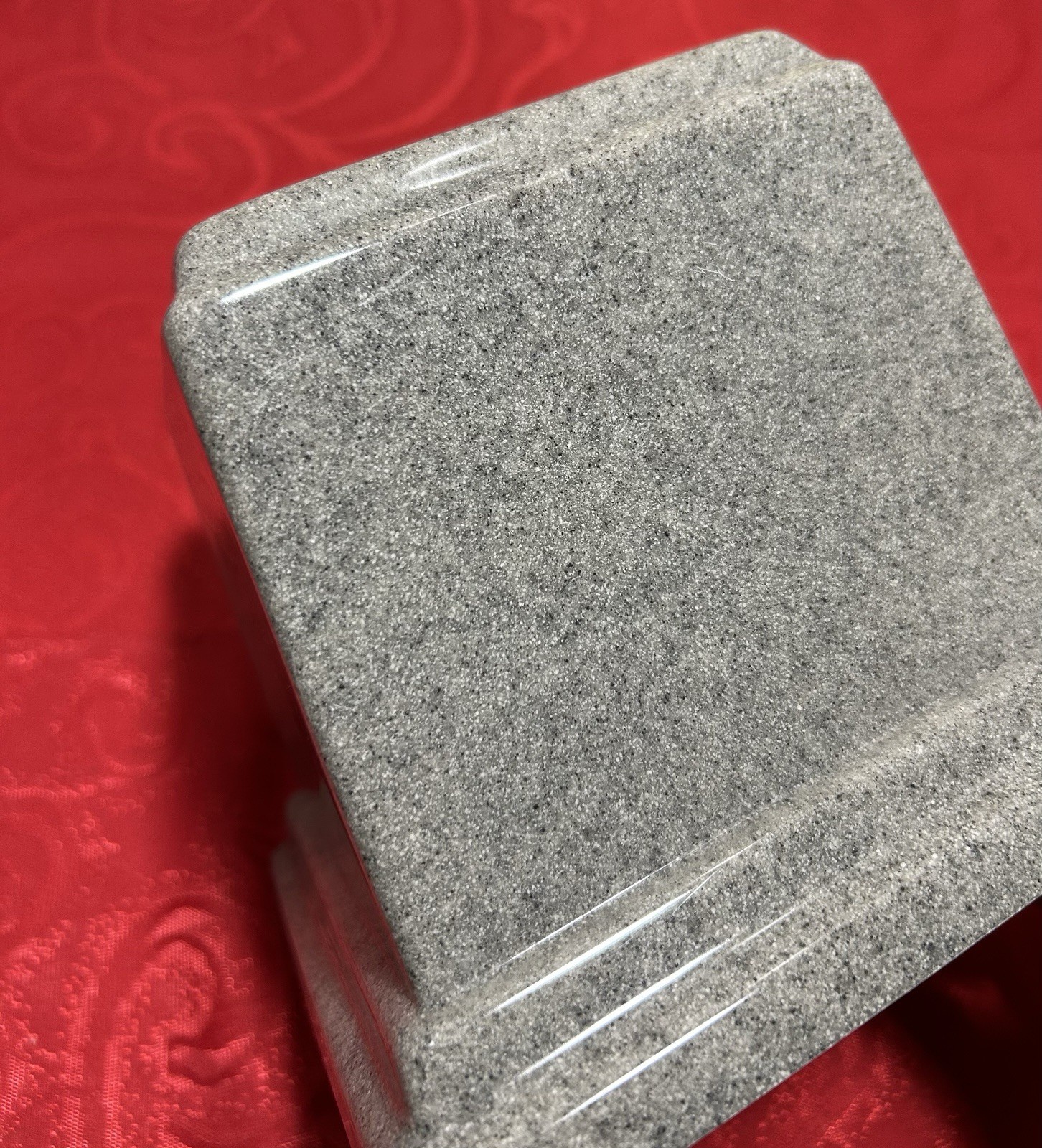 Cultured Granite Pet Urn Medium-Large Up To 75 Pounds Misty Gray