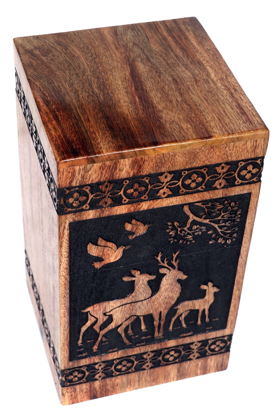 Human Ashes Adult Male Female, Wooden Urns Box Mango Wood Urns