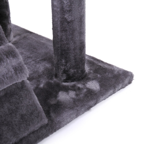 Cat Tree Cat Tower With Catching Ball, Plush Mat, Ladder And Indoor Cat Apartmen