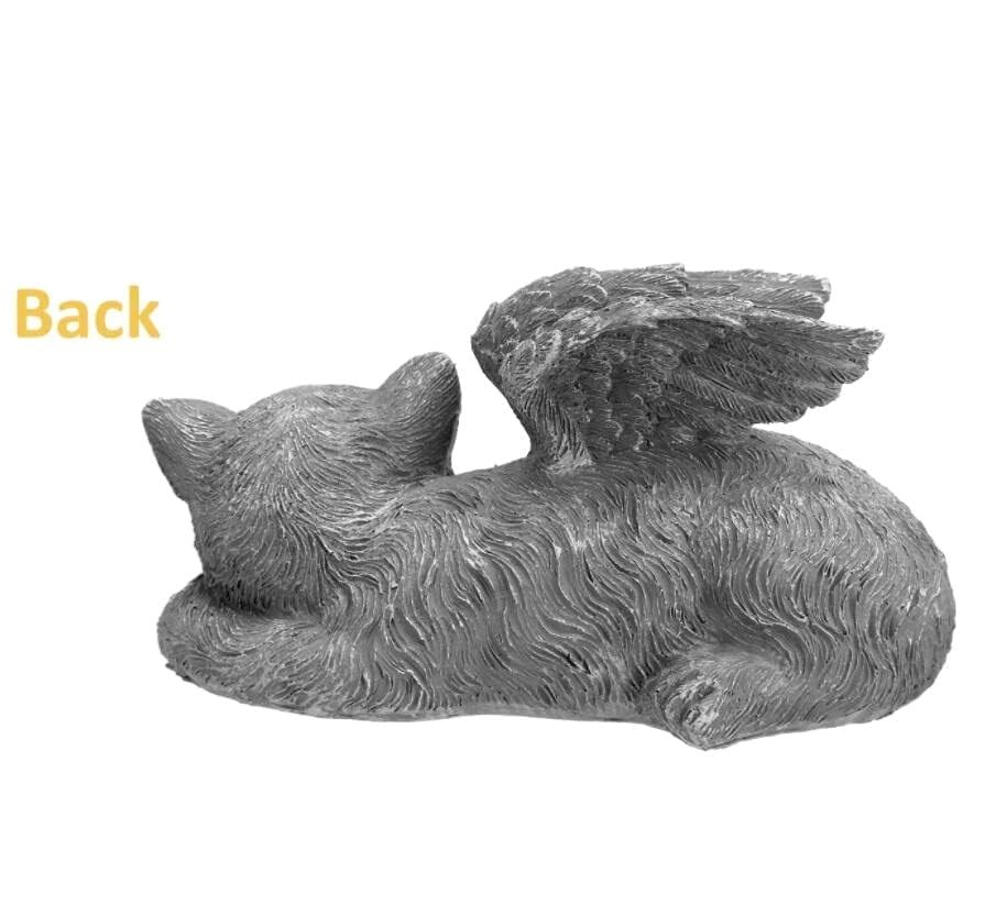 4.7″ X2.5″ CAT Angel Pet Memorial Grave Marker Tribute Statue Resin Sleeping …