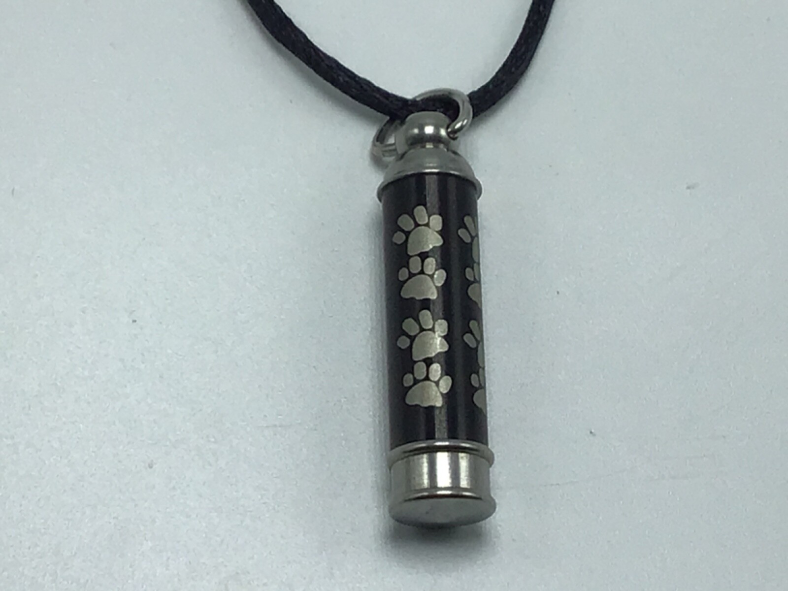 Pet Cremation Jewelry Cylinder Paw for Dog Cat Urn Necklace Memorial Keepsake
