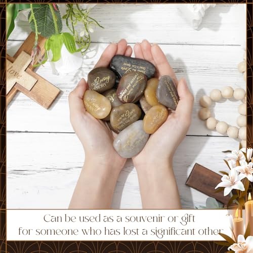 Pcs Memorial Stone 1.97 Inch Celebration of Life Elegant Style 30 Deep Color