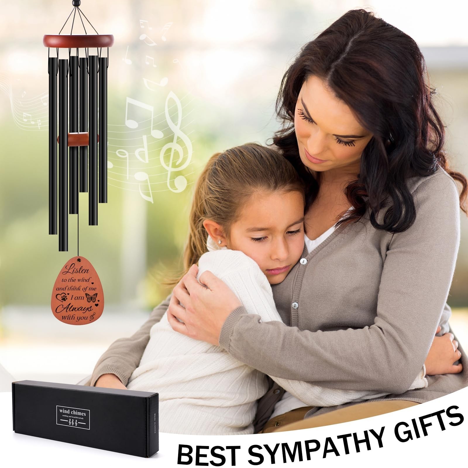 Cat Memorial Gifts Wind Chimes, Personalized Pet Loss Sympathy Gifts to Honor…