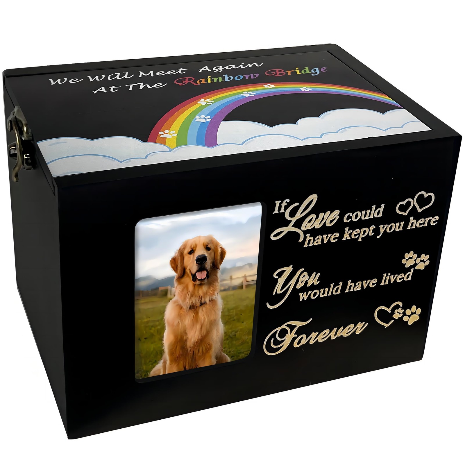 Sofunii Pet Urns for Dogs or Cats Ashes,Large Wooden Funeral Cremation Memori…