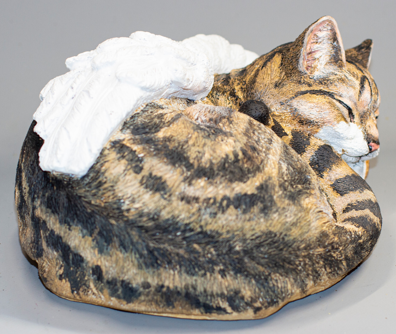 Unique Cat Urn Pet Ashes Cremation Sculpture Angel Wings Funeral Keepsake Casket