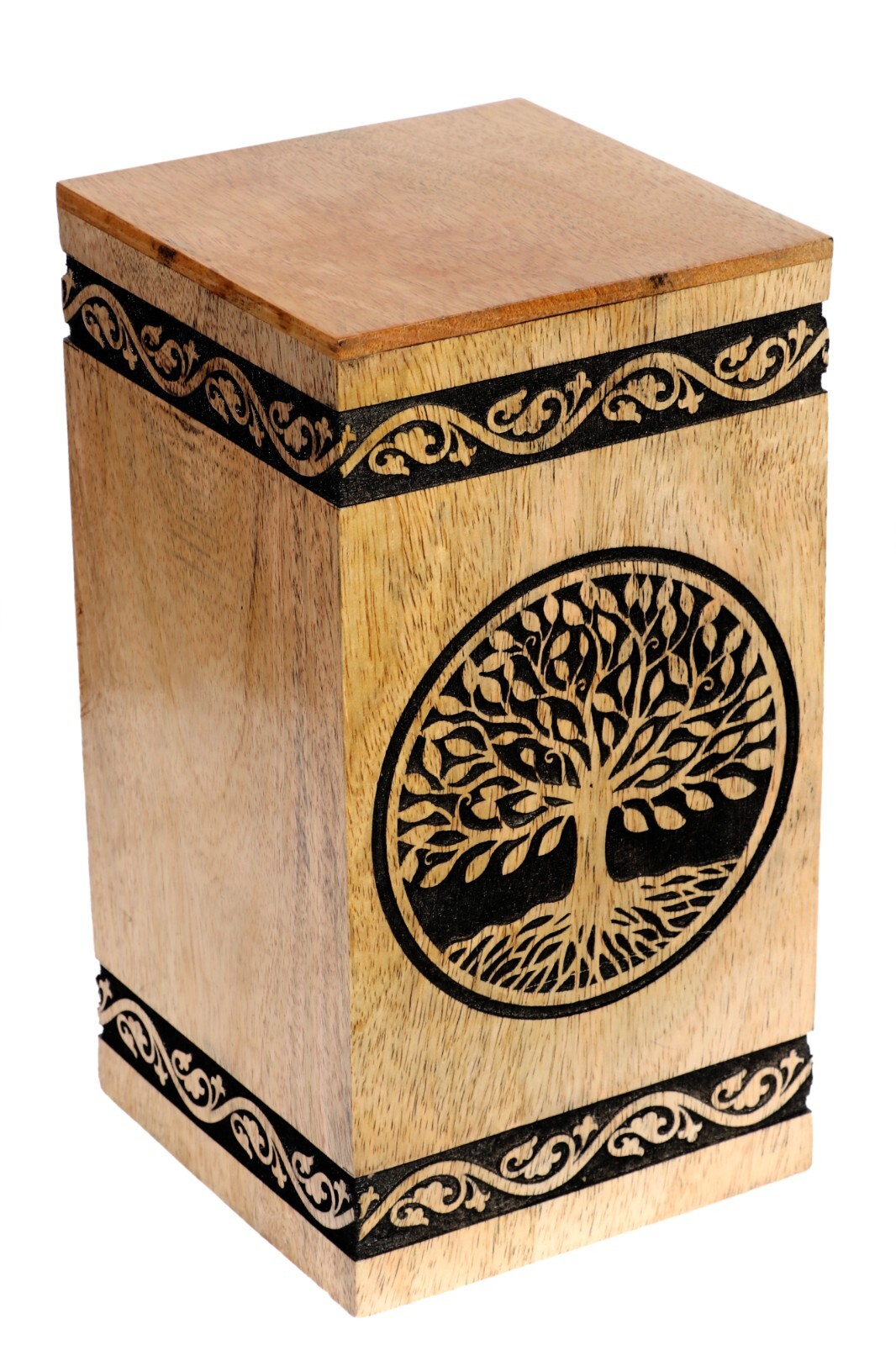 Human Ashes Adult Male Female, Wooden Urns Box Mango Wood Urns