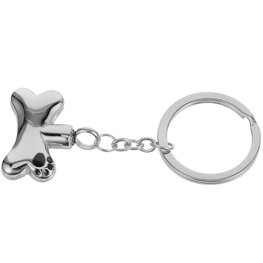 1PC Urn Memorial Pendant Keychain Ash Keepsake Jewelry Bone Shape Pendant