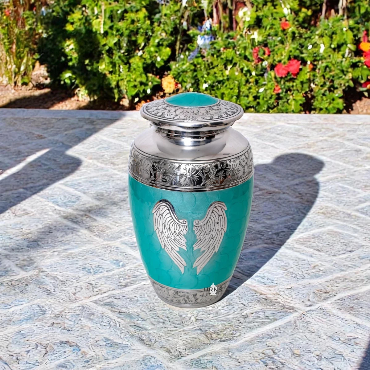 Guardian Wings Serenity Green Angel Wings Cremation Urn for Sale