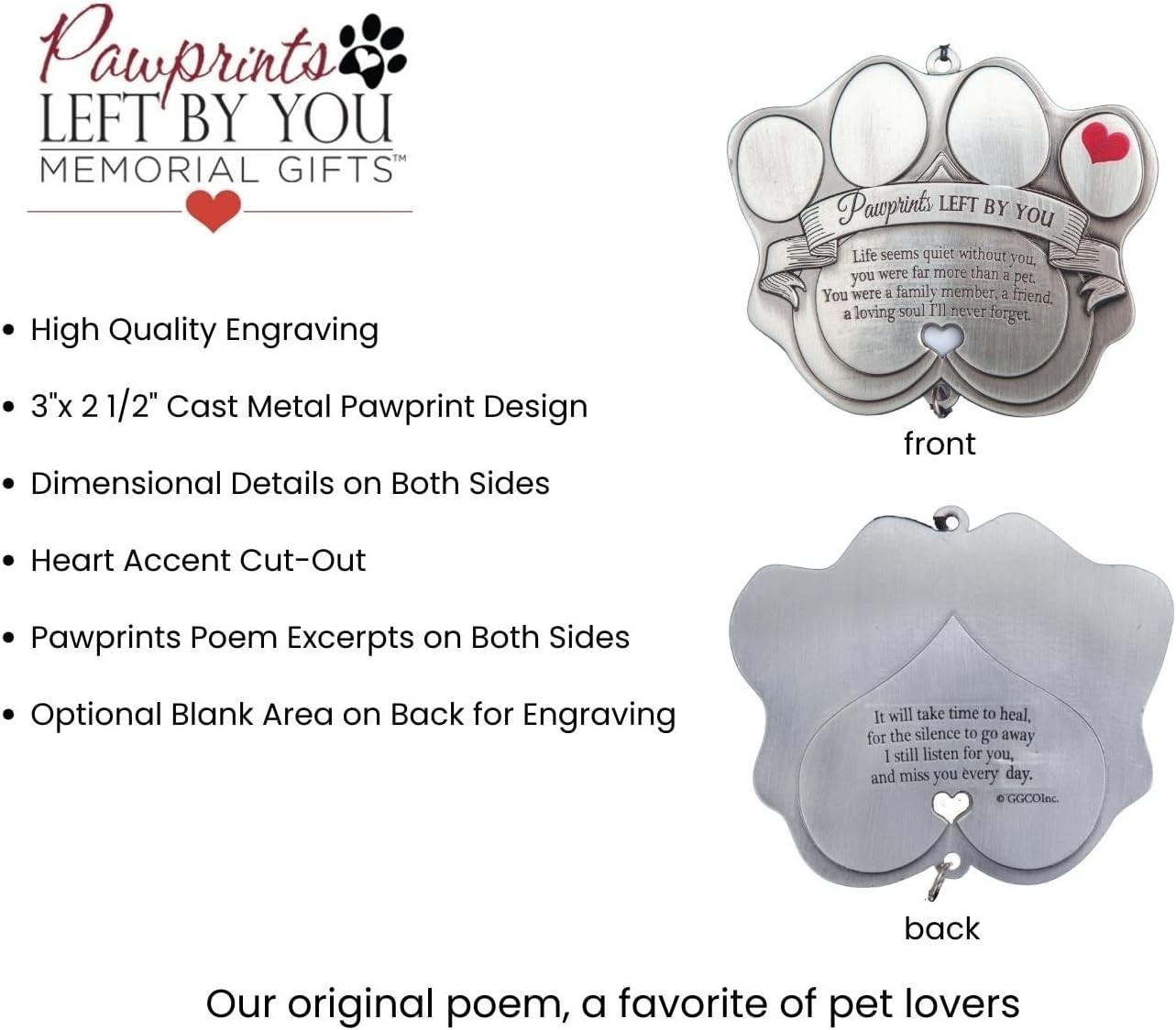 Soothing 18″ Pet Memorial Wind Chime – Includes Comfort Poem and Gift Box