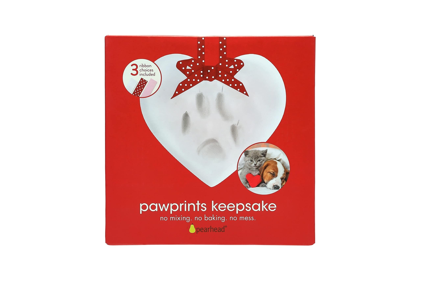Pearhead Pet Pawprint Clay Heart Keepsake Kit, Pet Valentines Day Gifts for D…