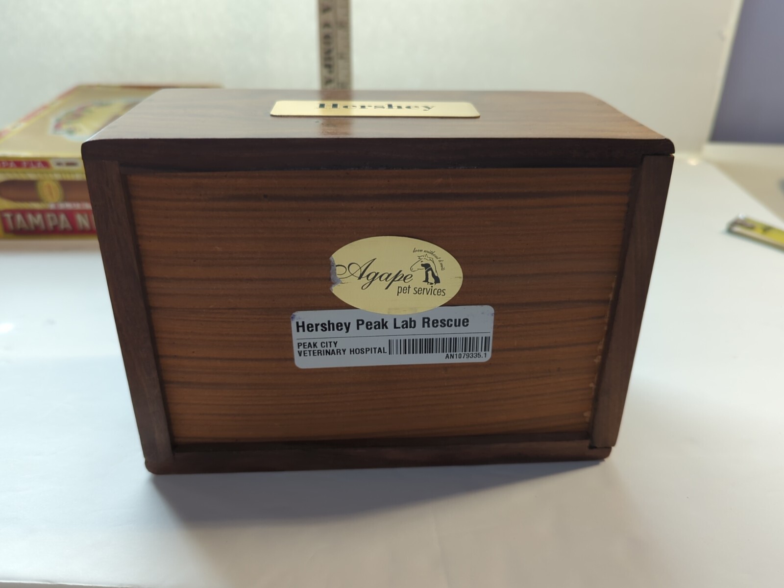 Circle Of Life Wood Pet Urn 7 1/2w X 5 1/2d X 31/2″ high