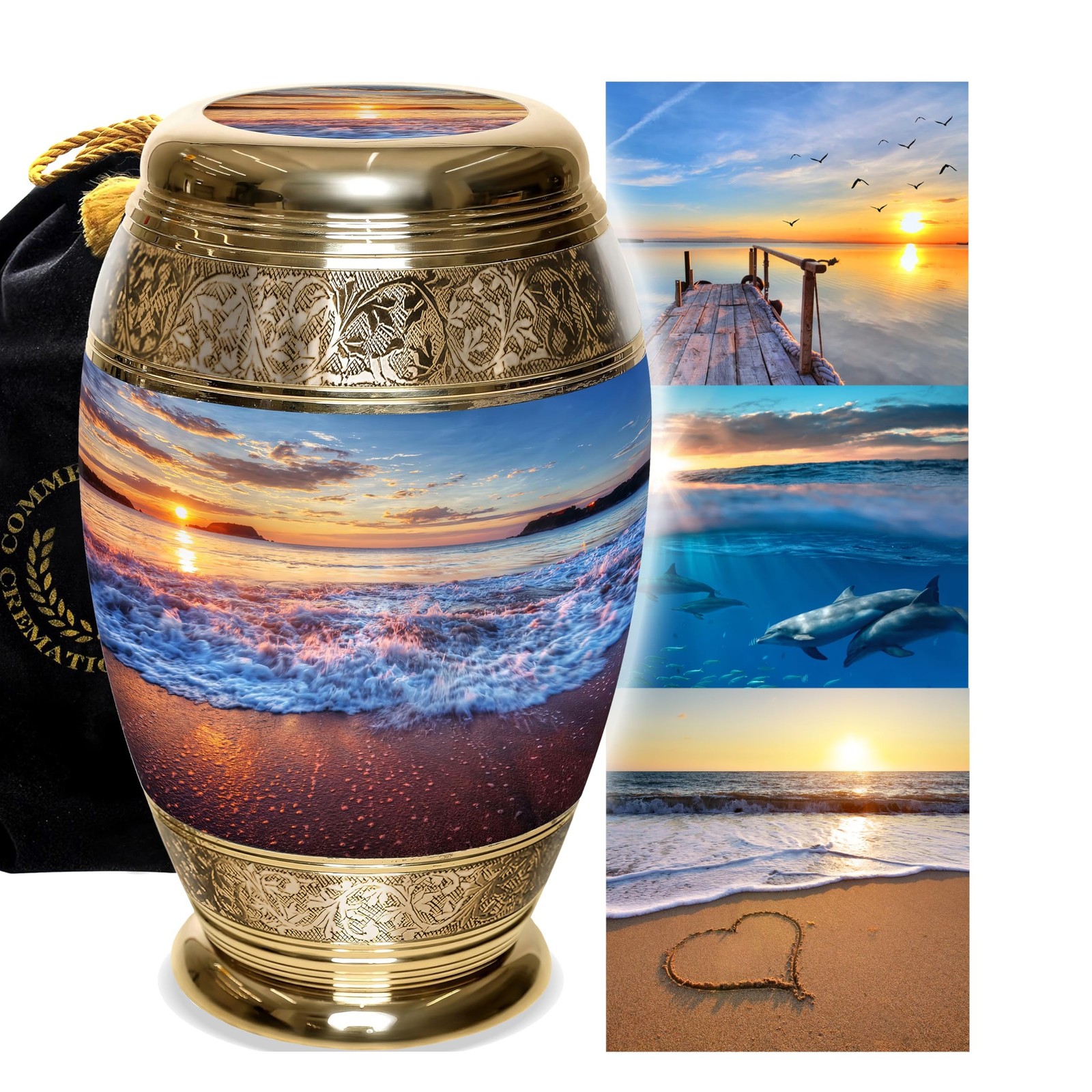 Hawaiian Sunset Cremation Urn for Ashes Adult Male – Personalized Urn for Ash…