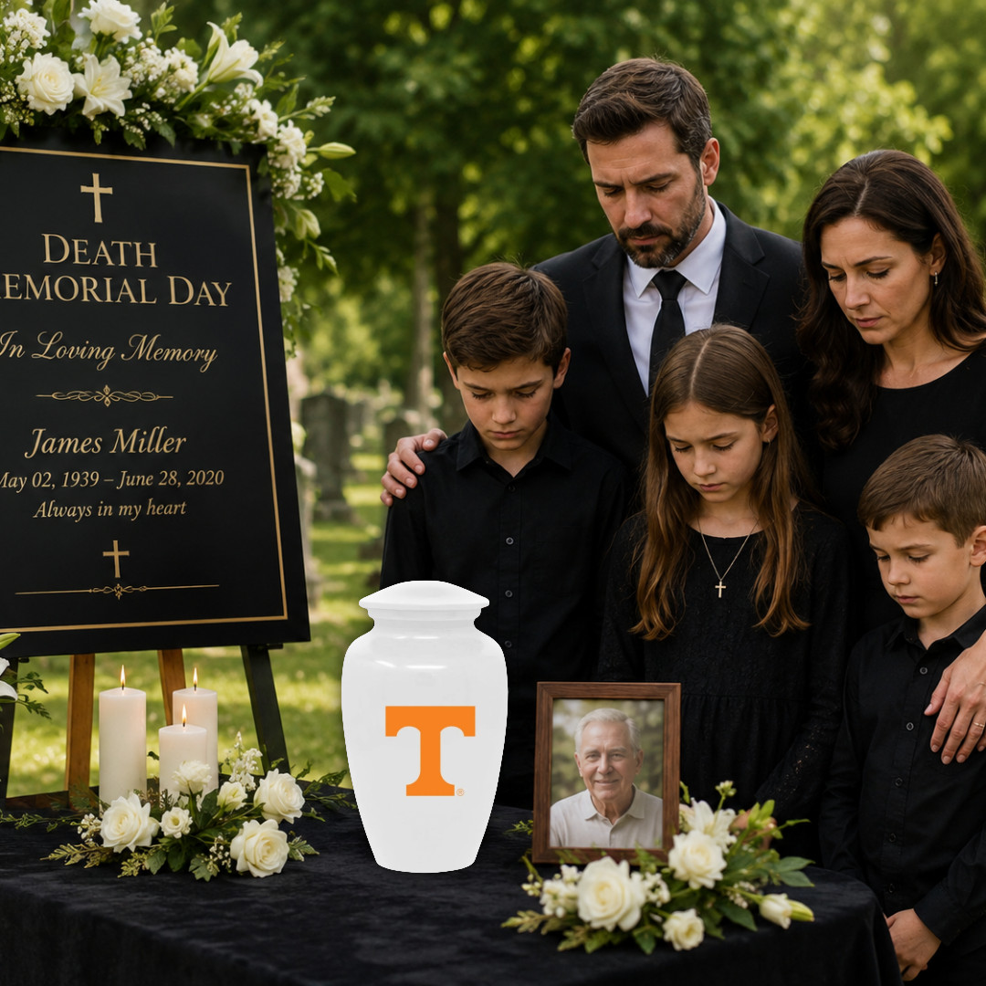 Personalized Tennessee Volunteers Cremation Urn – for Human Ashes Male Female