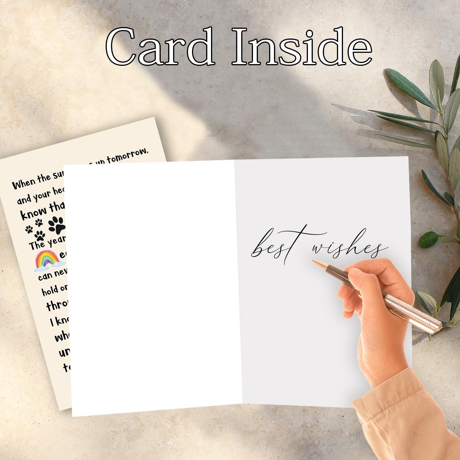 Pet Loss Sympathy Card for Dog Cat, Memorial ＆Sympathy Gifts Loss of Dog
