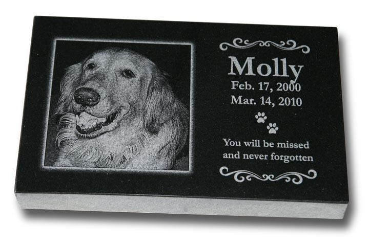 Standard Pet Grave Marker Headstone (Medium 10″ x 6″ x 1″) for Dogs & Cats