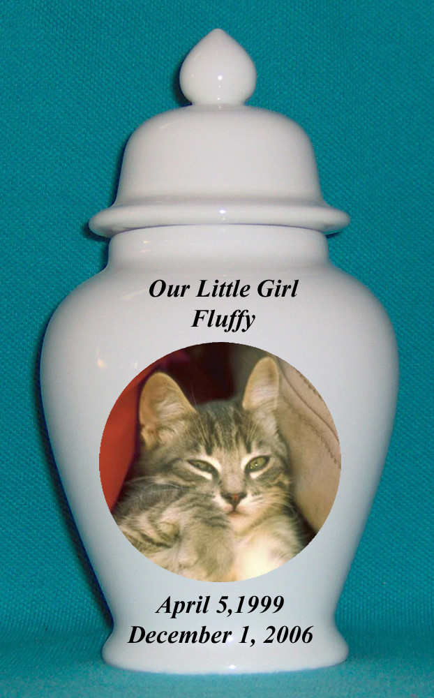 8″ Photo Picture Pet Dog Cat Cremation Memorial Urn Personalized