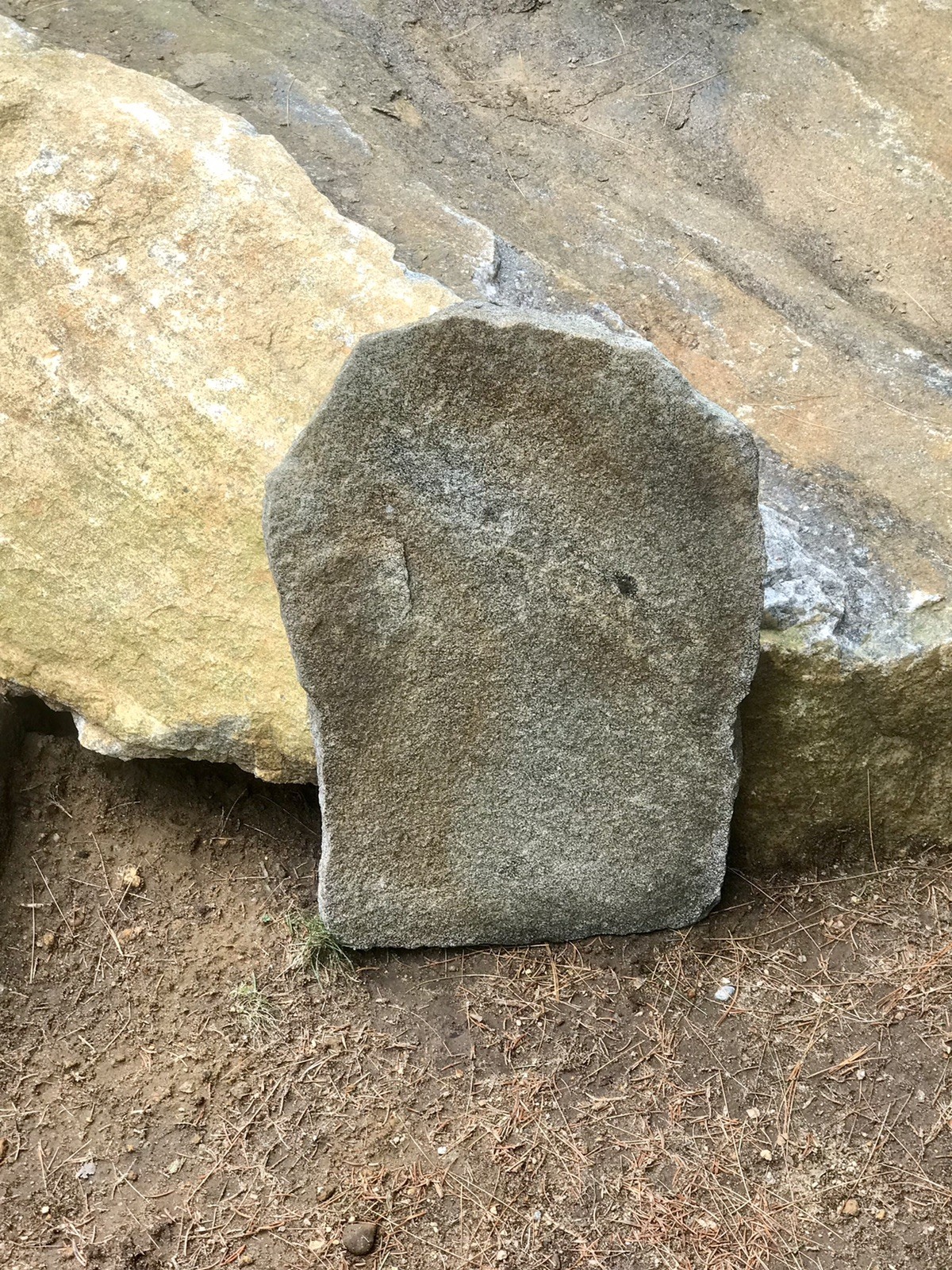 Natural Quartz Granite Stone Grave Marker Headstone Garden Pet Memorial Burial