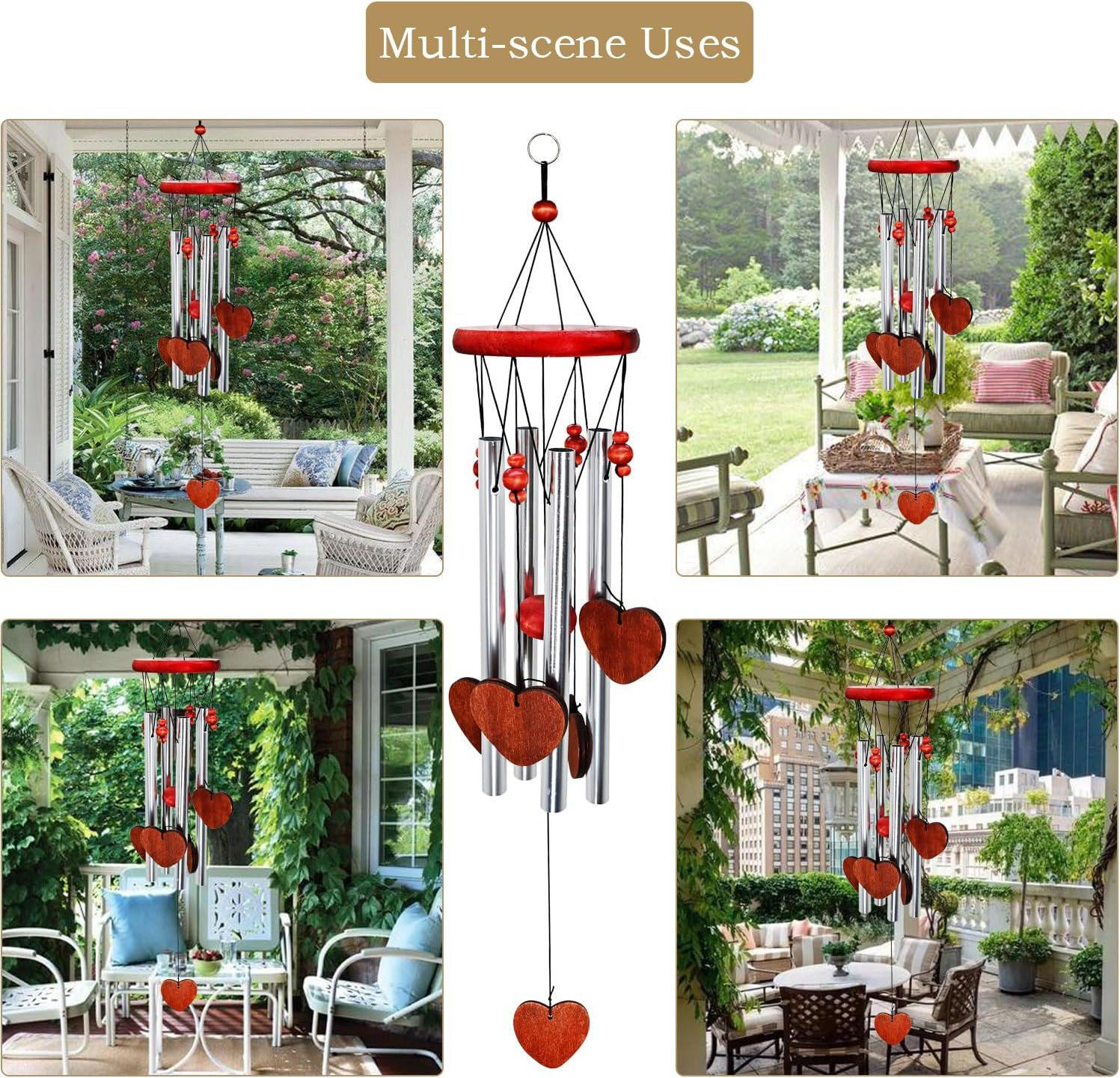 Angel Dog Memorial Stones Statue Memorial Wind Chimes outside Loving Heart Sympa