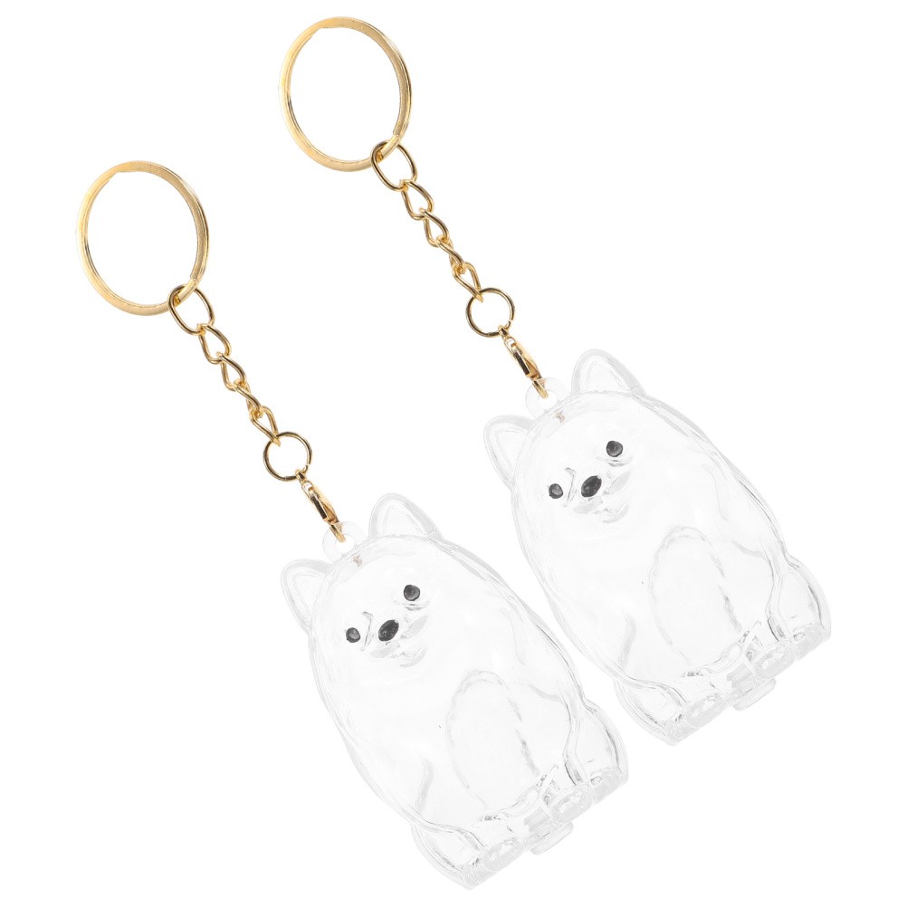 2 Pcs Hair Locket Keepsake Pet Keychain Bottle Collector