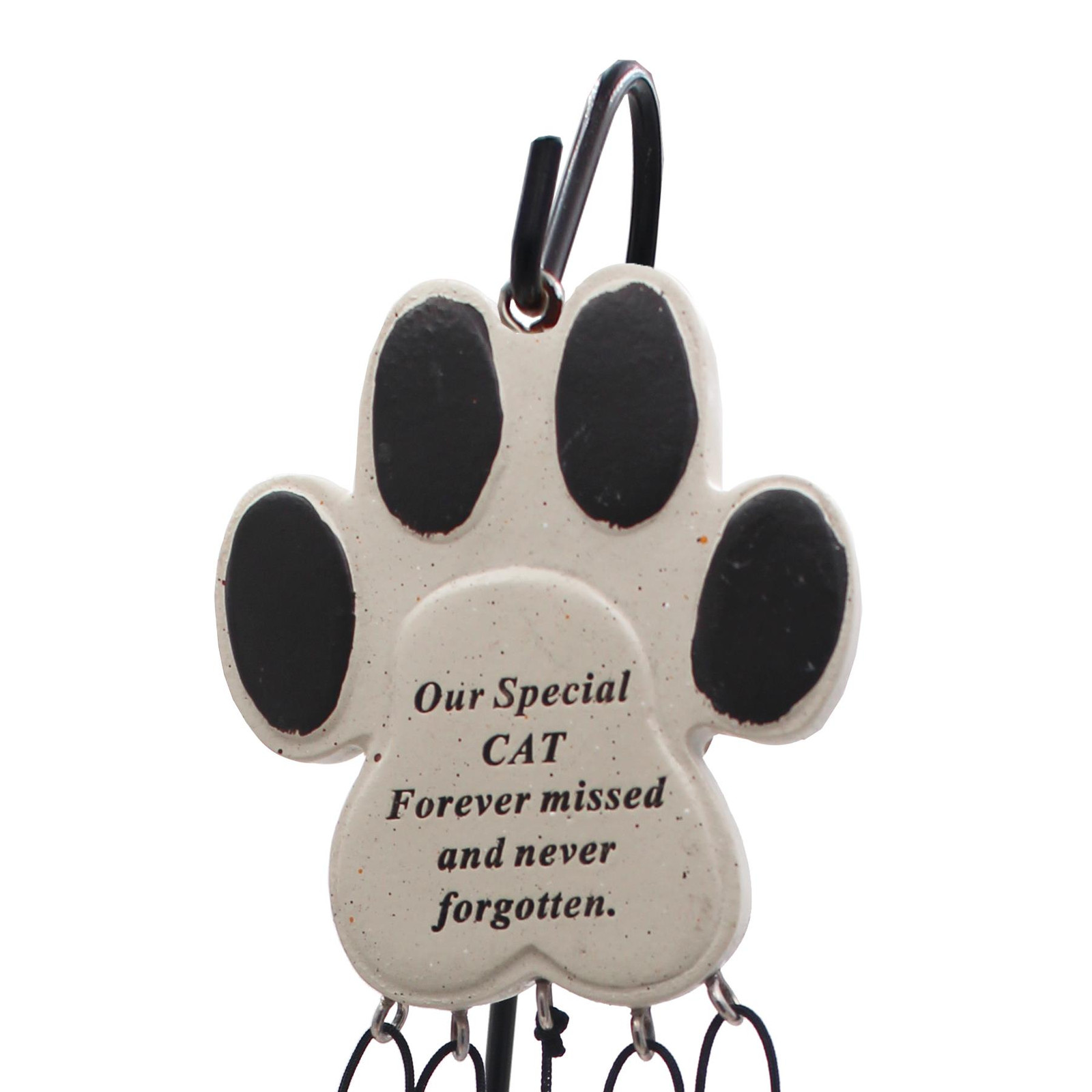 Pet Hanging Wind Chime with Paw Print and Message – Our Special Cat