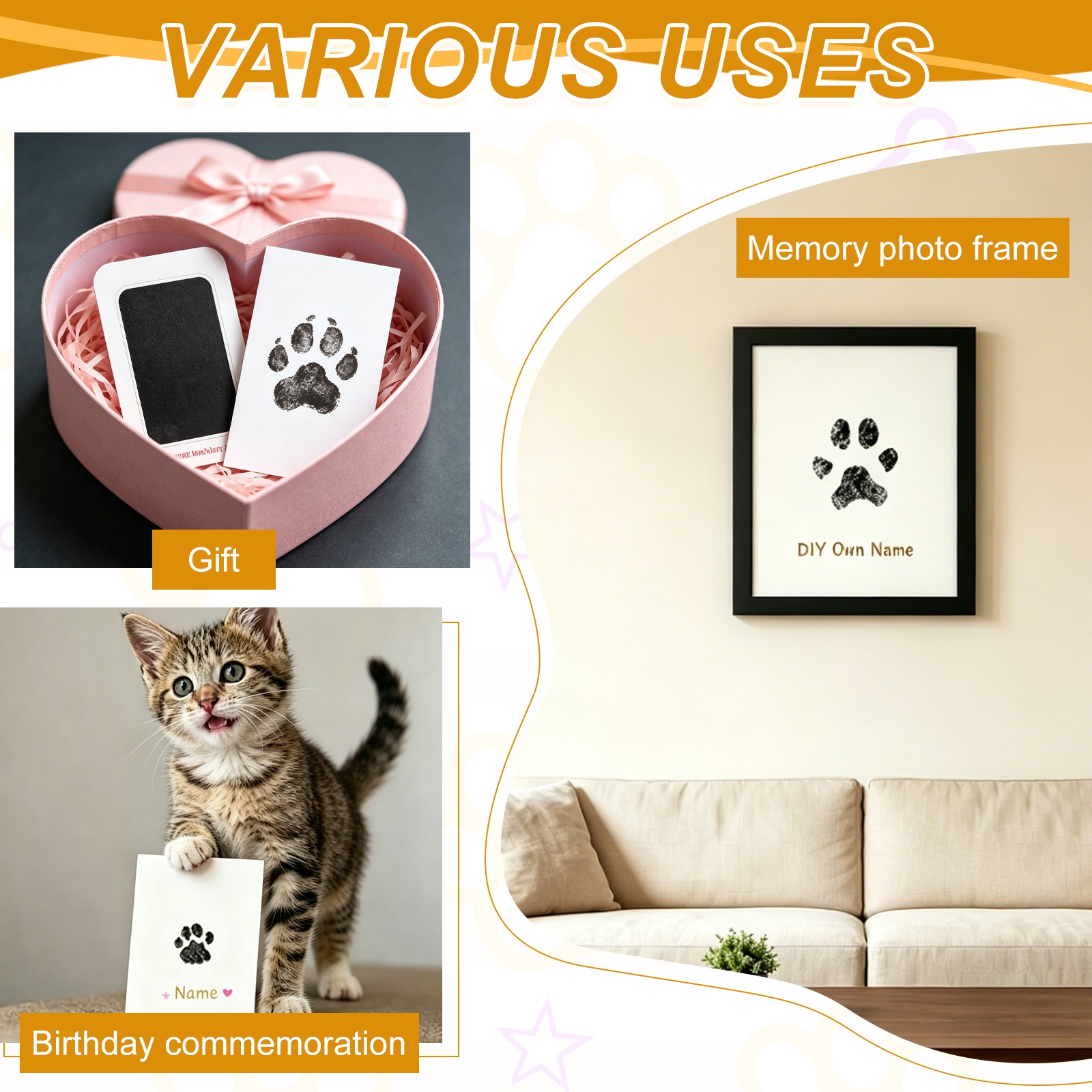 Pet Paw Print Kit 5.7″X4.1″ Paw Print Impression Lake Blue 2 Set