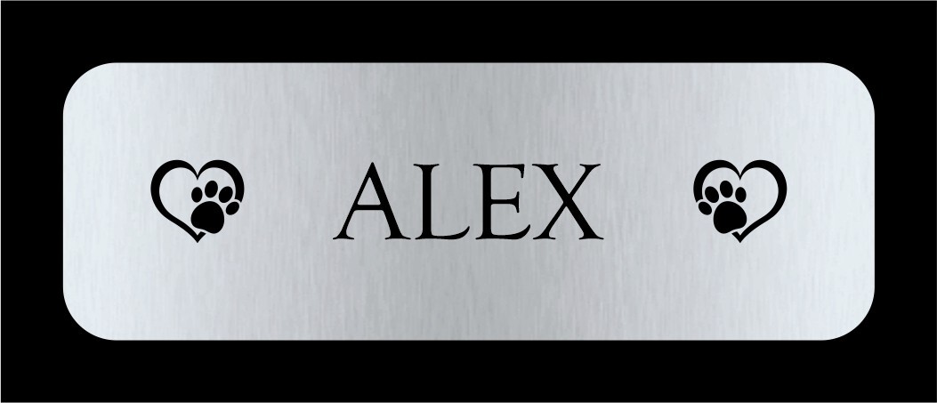 1×3″ Custom Personalized Gold or Silver Aluminum Pet Memorial Name plate