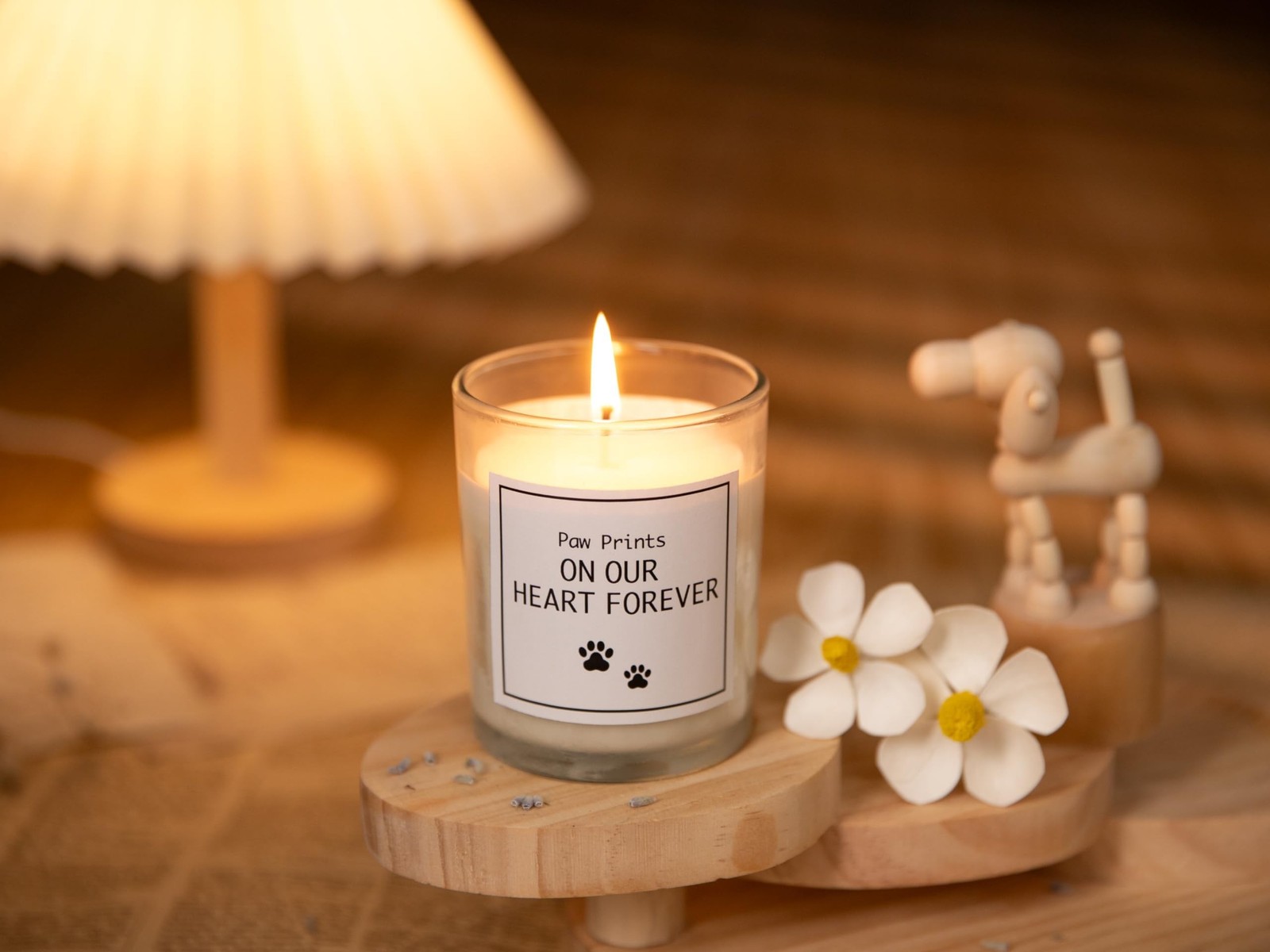 Paw Prints on Our Heart Forever Candle – Dog Memorial Gifts for Loss of Dog, …