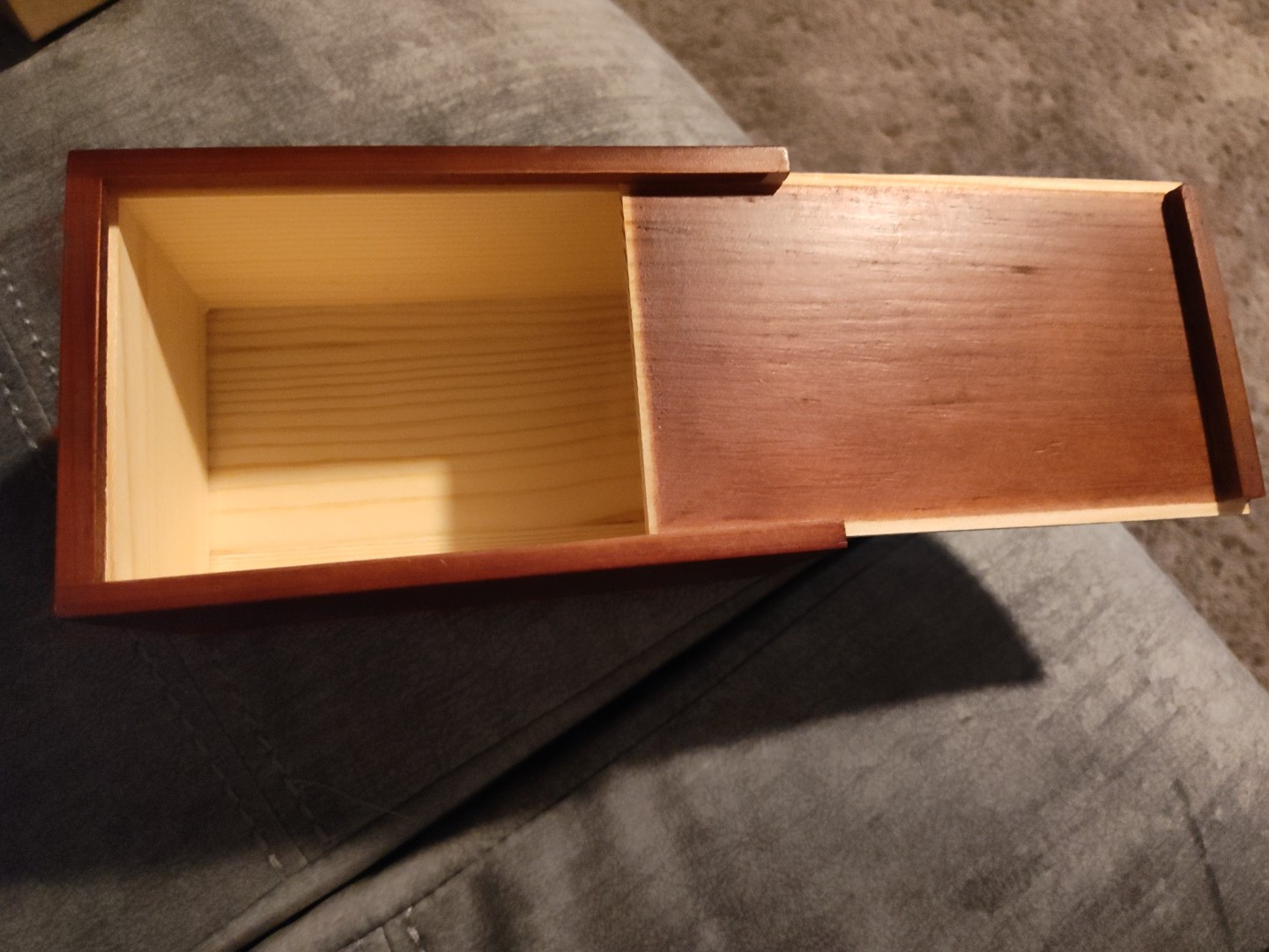 Lg Pet Cremation Urn Inlay Paw Print Wood Box Cat Dog Ashes Memorial Chest 10”