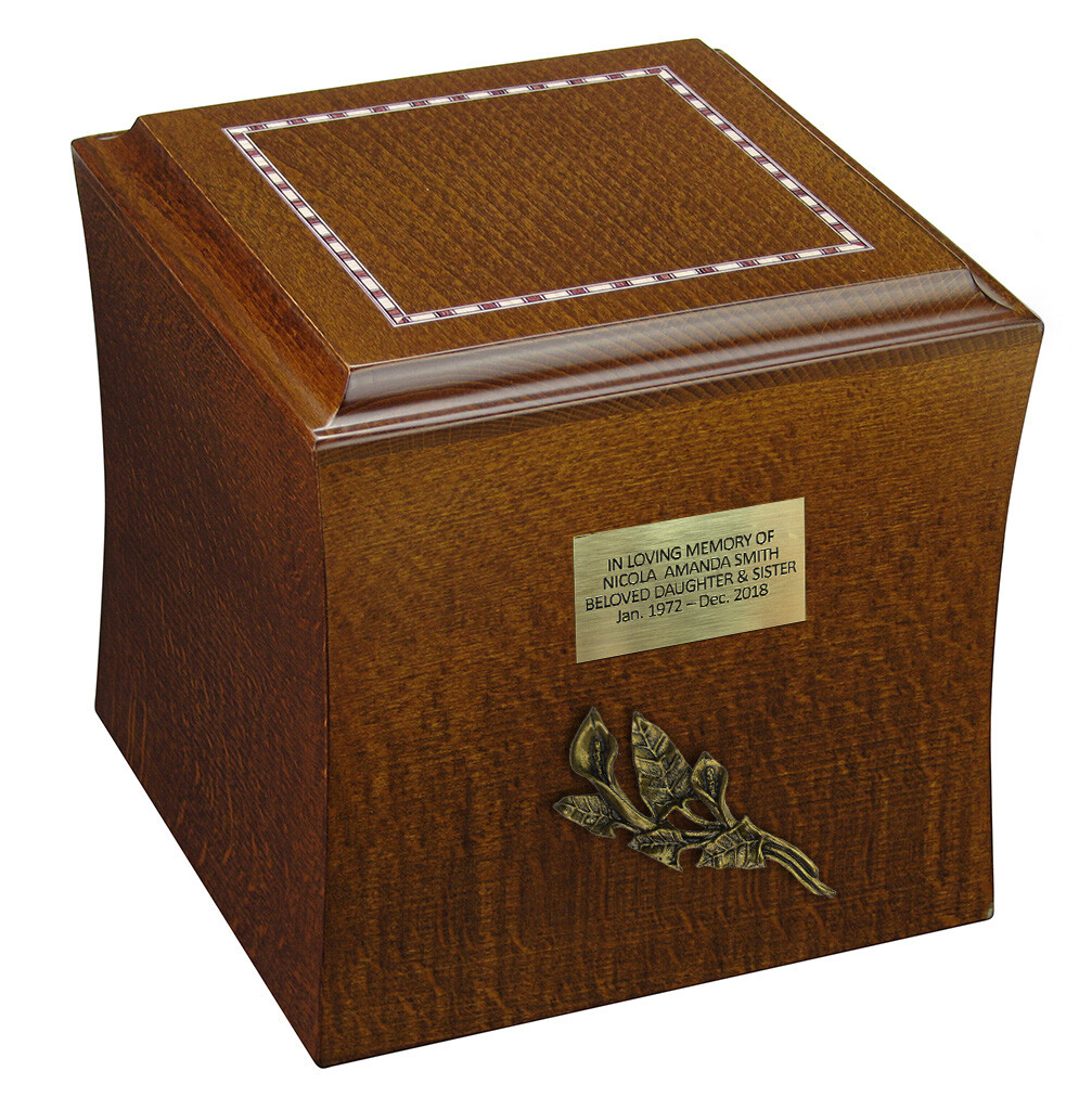Classic Wooden Cremation Urn for Human / Pet Ashes -Display At Home burial Niche