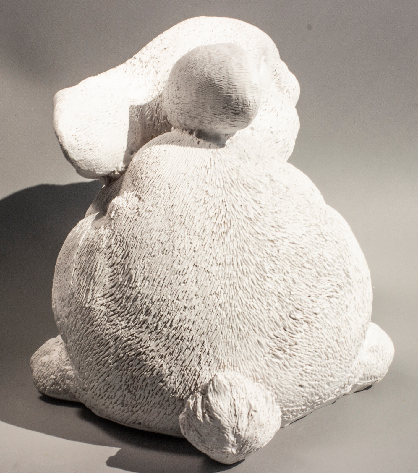 Unpainted Pet Cremation Urn Bunny Ashes Rabbit Sculpture Memorial Funeral Decor