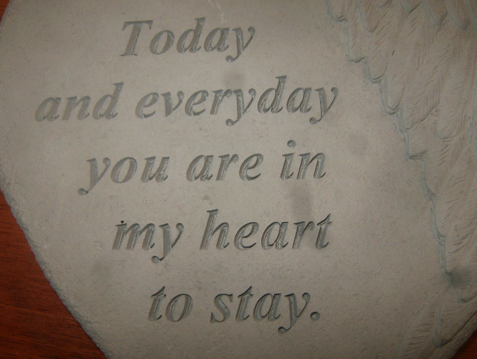 Concrete Stone Memorial Heart Remembrance of Loved Person or Pet Hand Poured