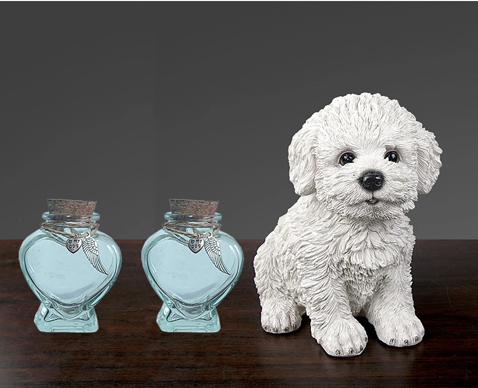 memorial bottle for pet hair，Pet fur 5 Ounces, Clear