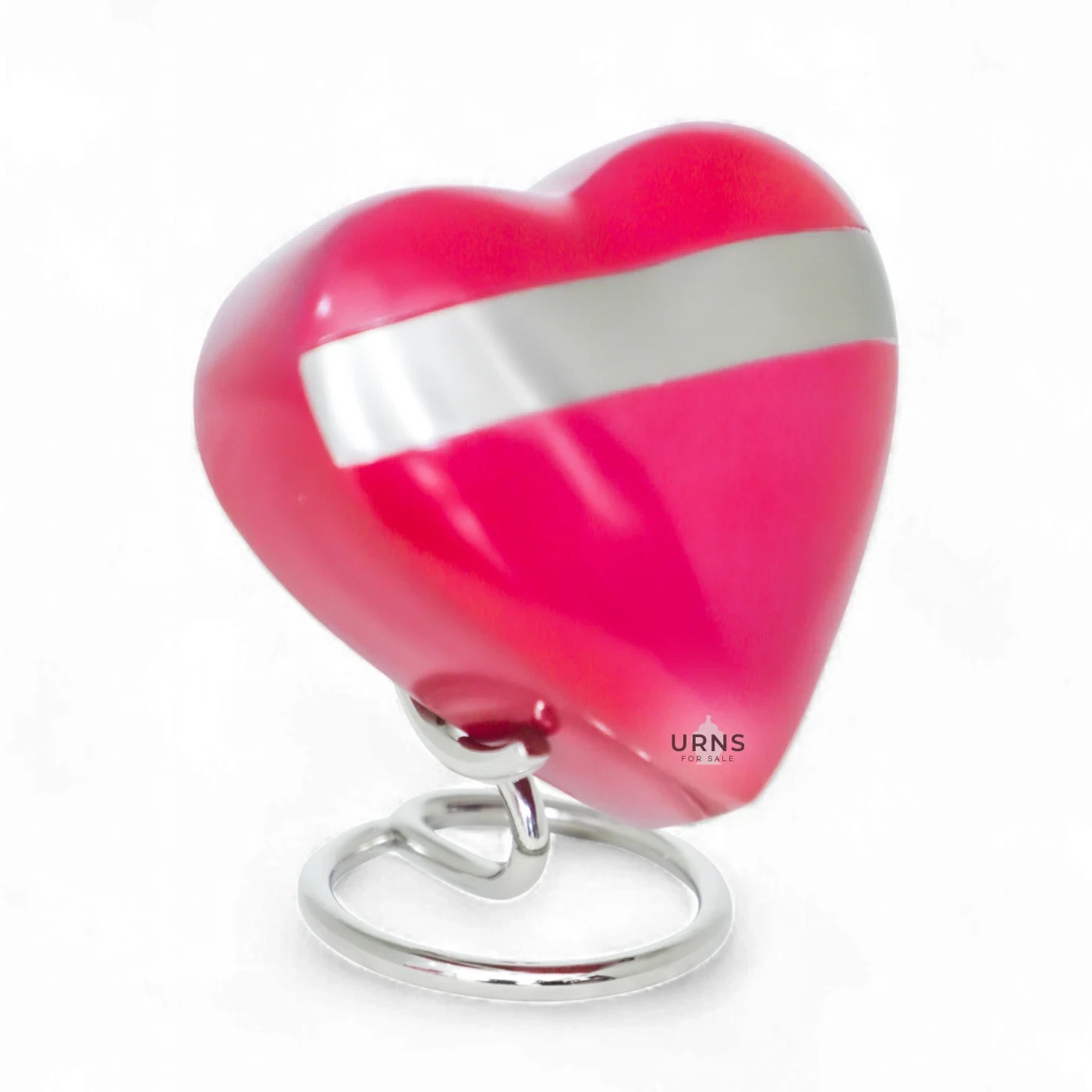 Sage Serenity Pink Brass Heart Keepsake Urn – Mini Memorial of Love