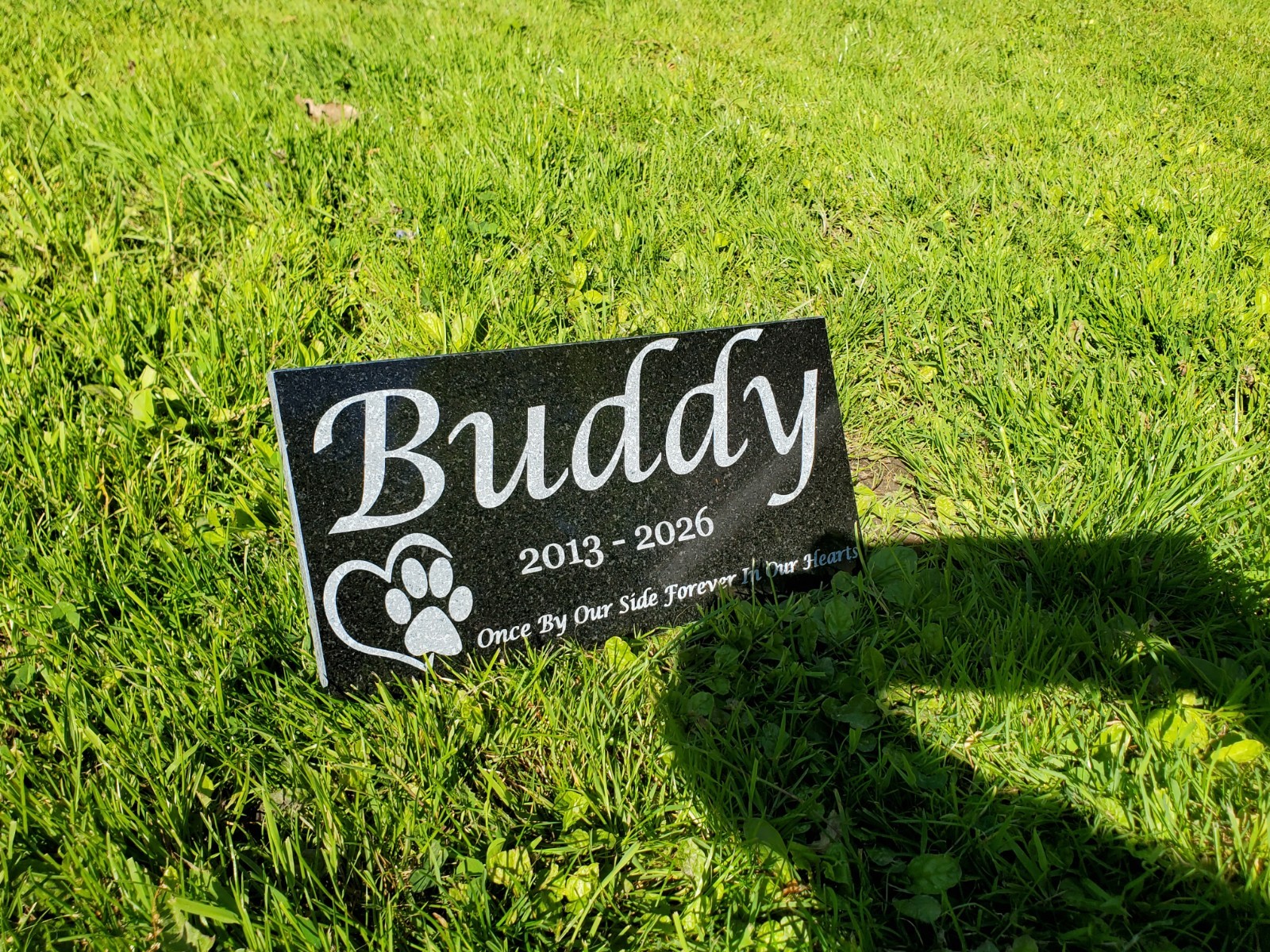 Grave Marker Headstone Garden Pet Loss Memorial Burial Stone Granite Plaque t23