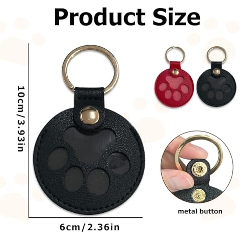 Personalized Pet Hair Keepsake Box for Dog, Pet Hair Storage Black & Red Paw