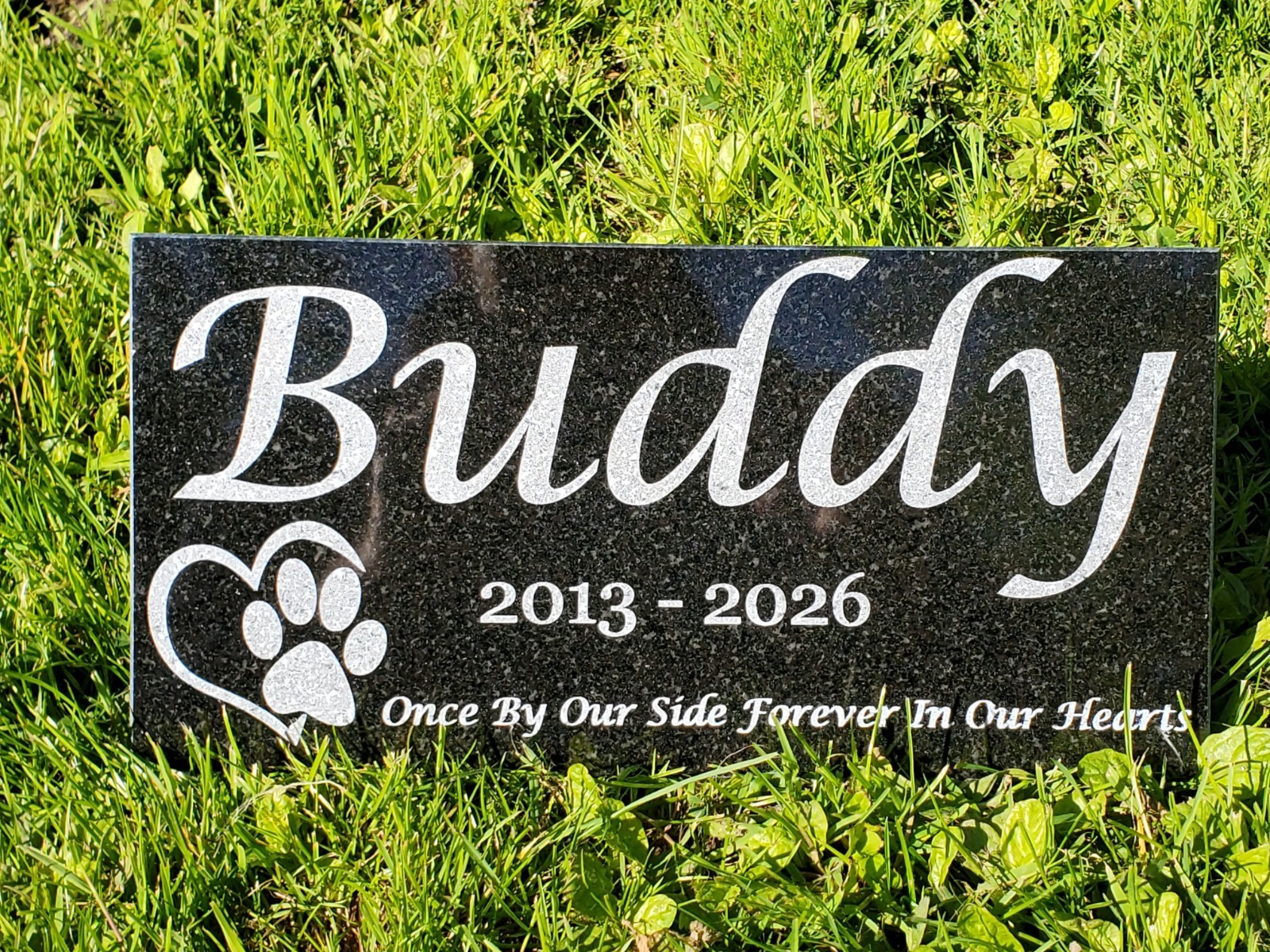 Grave Marker Headstone Garden Pet Loss Memorial Burial Stone Granite Plaque t23