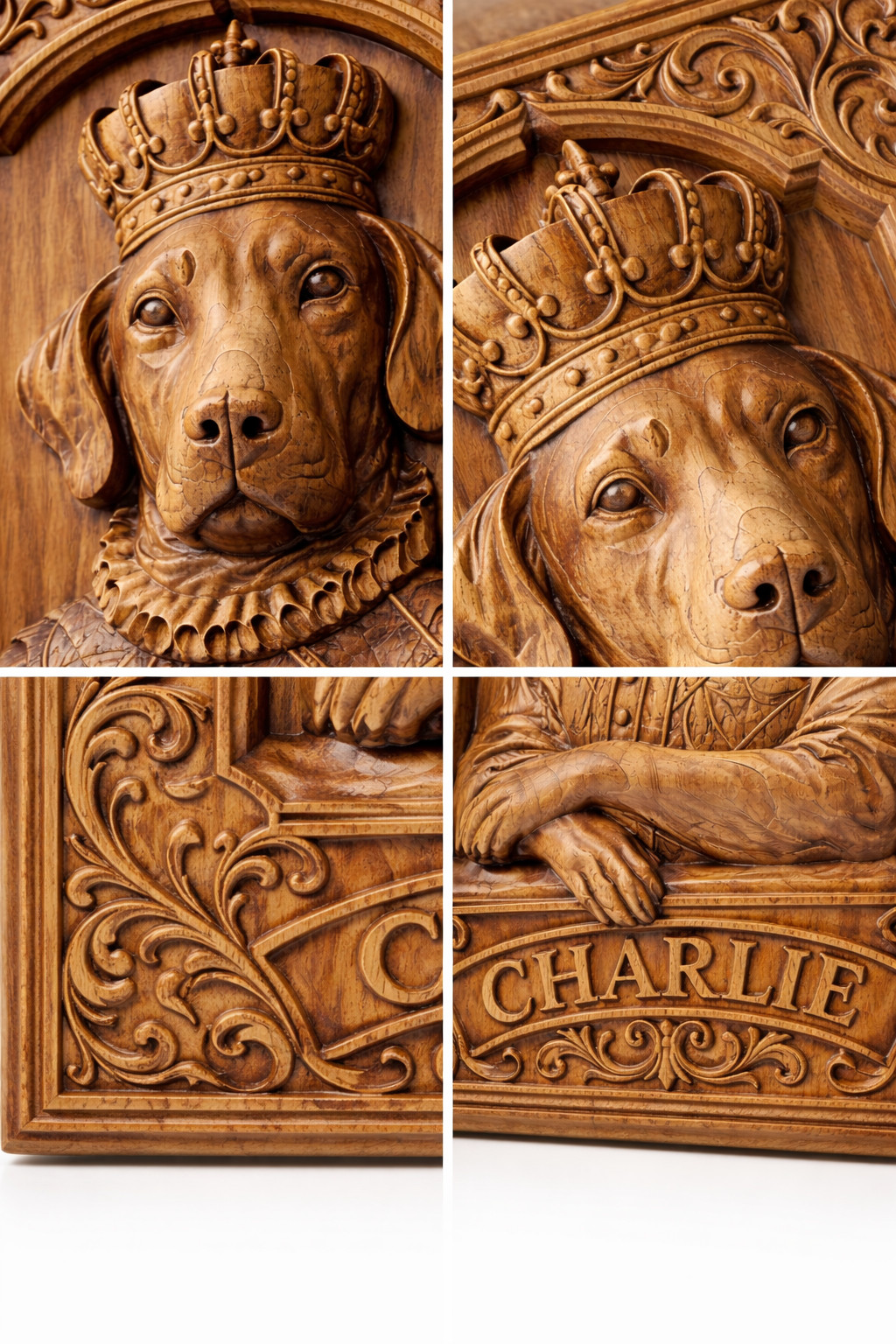 Custom Dog Portrait Wood Carving From Photo Personalized Pet Memorial Gift