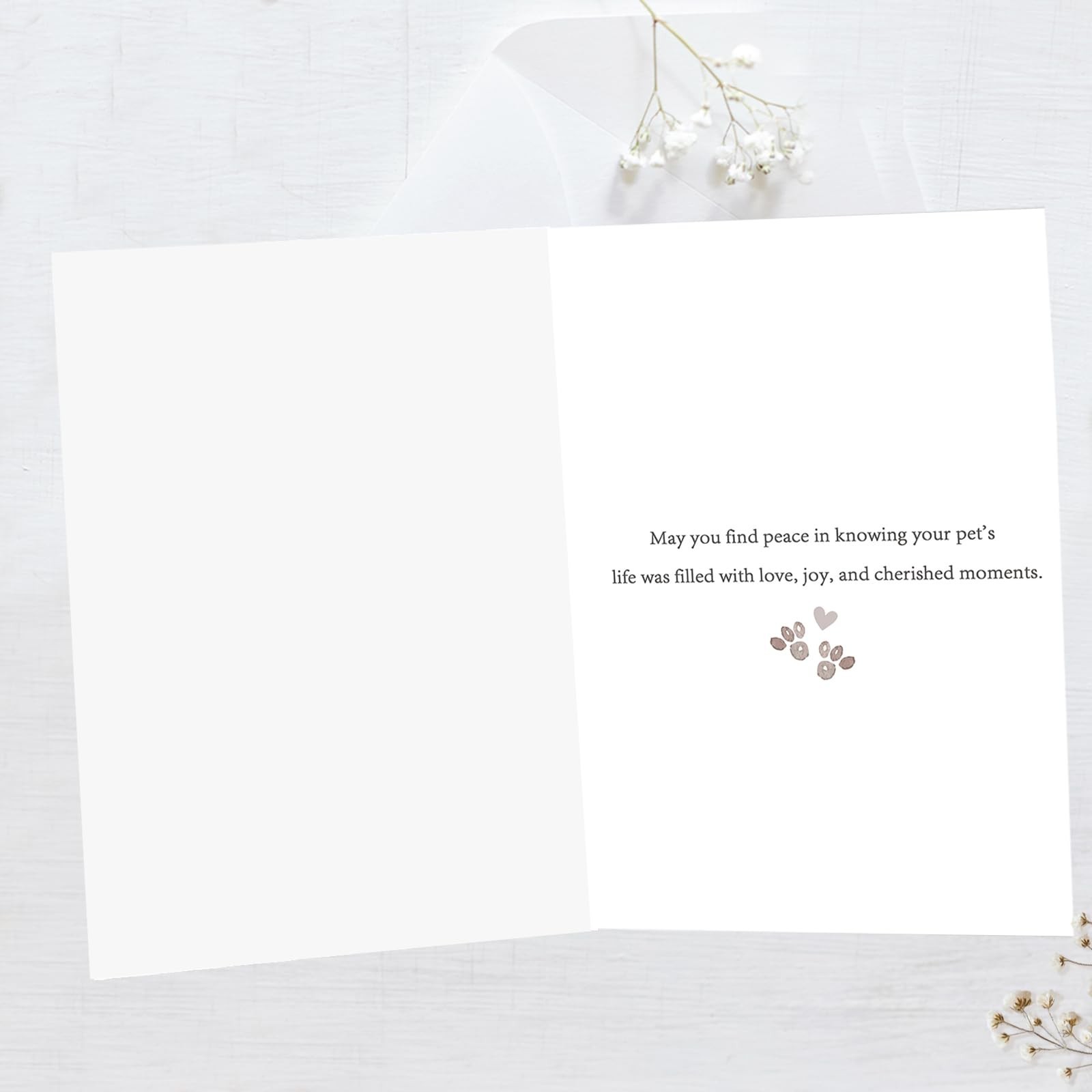 Pet Sympathy Card for Dog Cat, Loss of Dog Sympathy Gift, Pets Memorial Gifts…