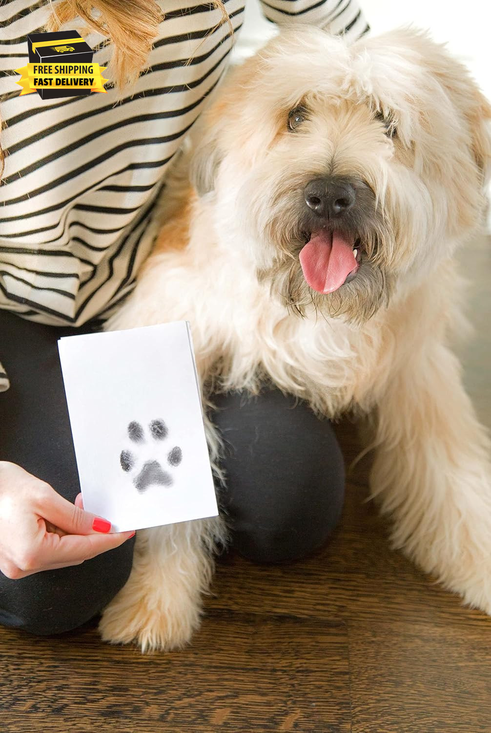 Paw Print Clean Touch Ink Pad Kit for Dogs and Cats, Pet Owner Keepsake, DIY Ink