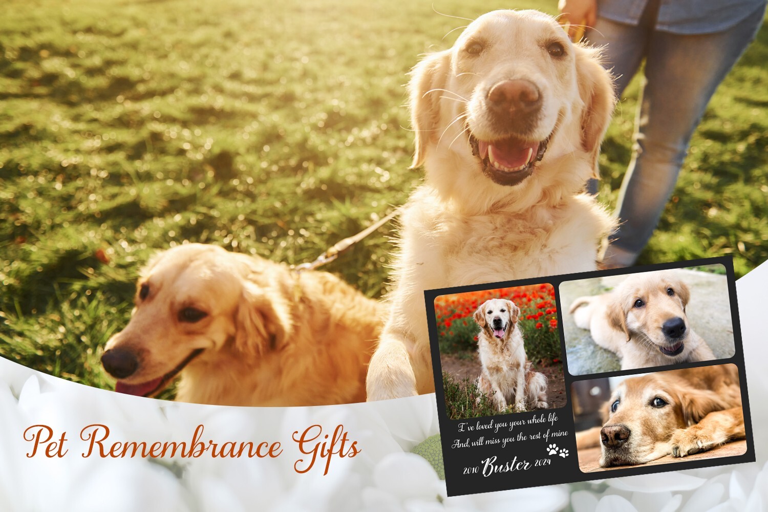 Personalized Pet Memorial Gifts with Photo of your Dog, Cat Custom Metal Print