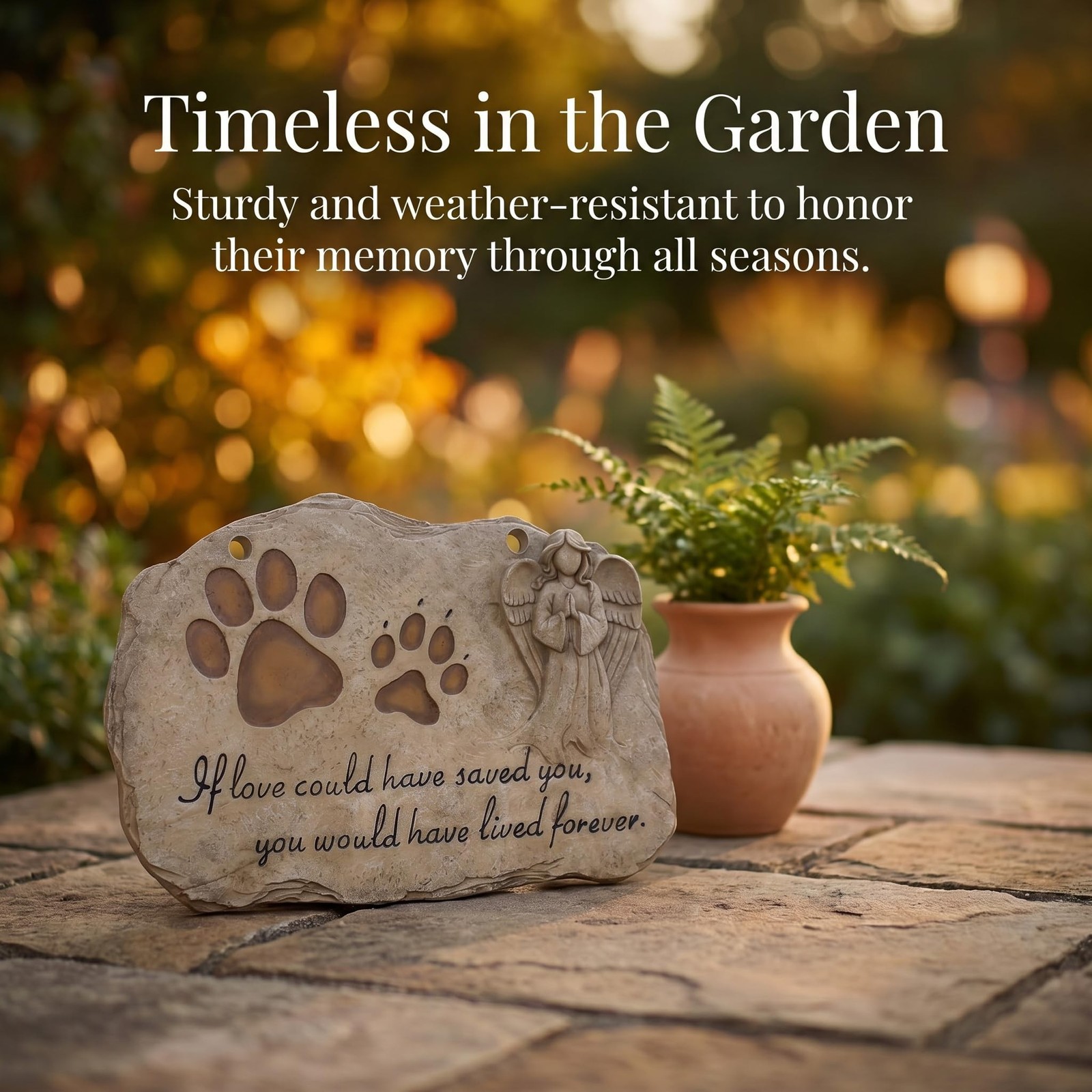 jinhuoba Pet Dog Memorial Stones Headstones Plaques with Angel, Sympathy Paw …