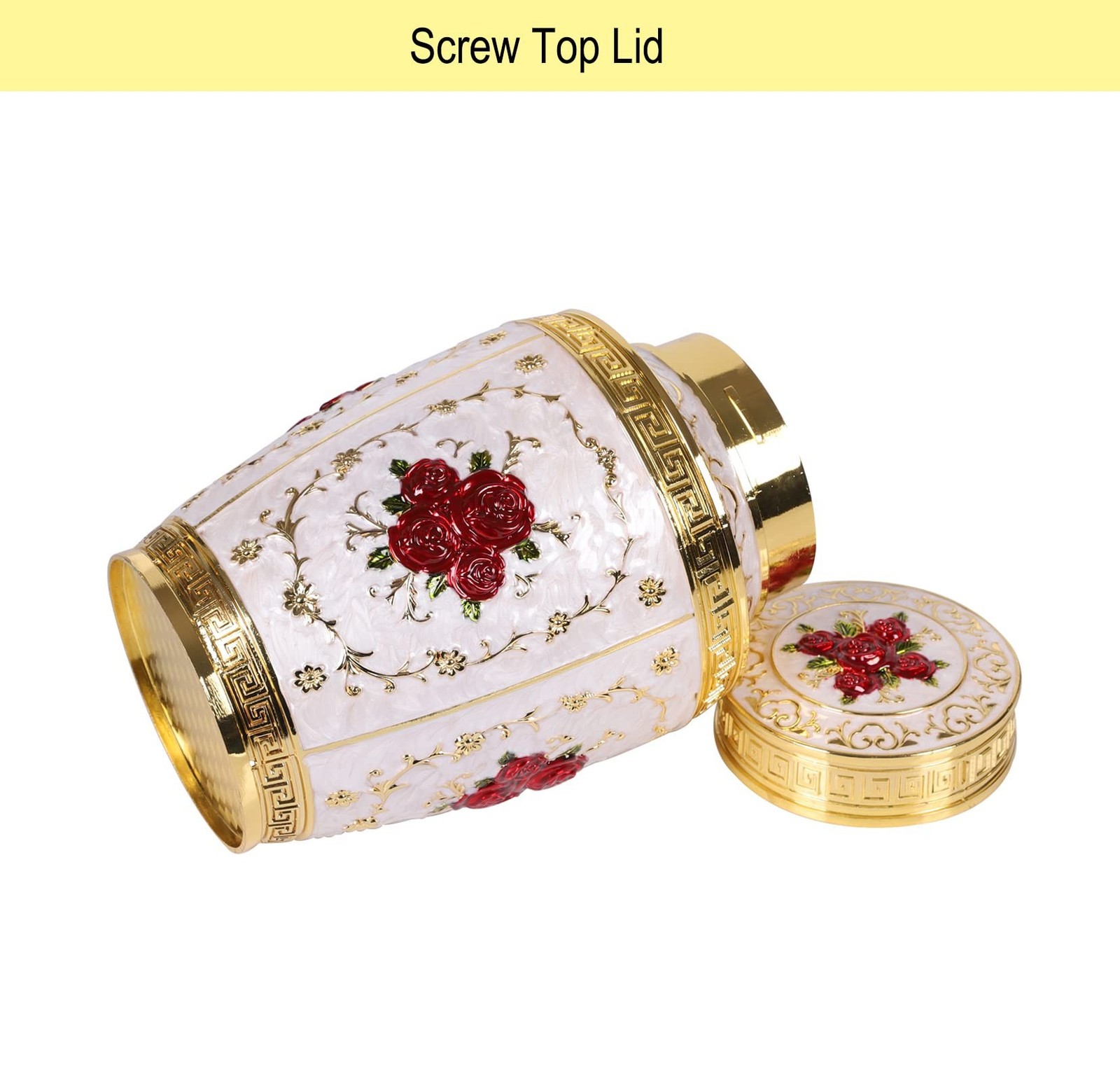 Urn for Human Ashes Adult Female – Rose Flower Cremation Urn Mom – Funeral Ur…