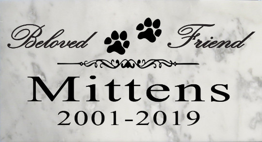 Customized Marble Cat Memorial Stone Personalized Grave Marker Pet Loss Gift