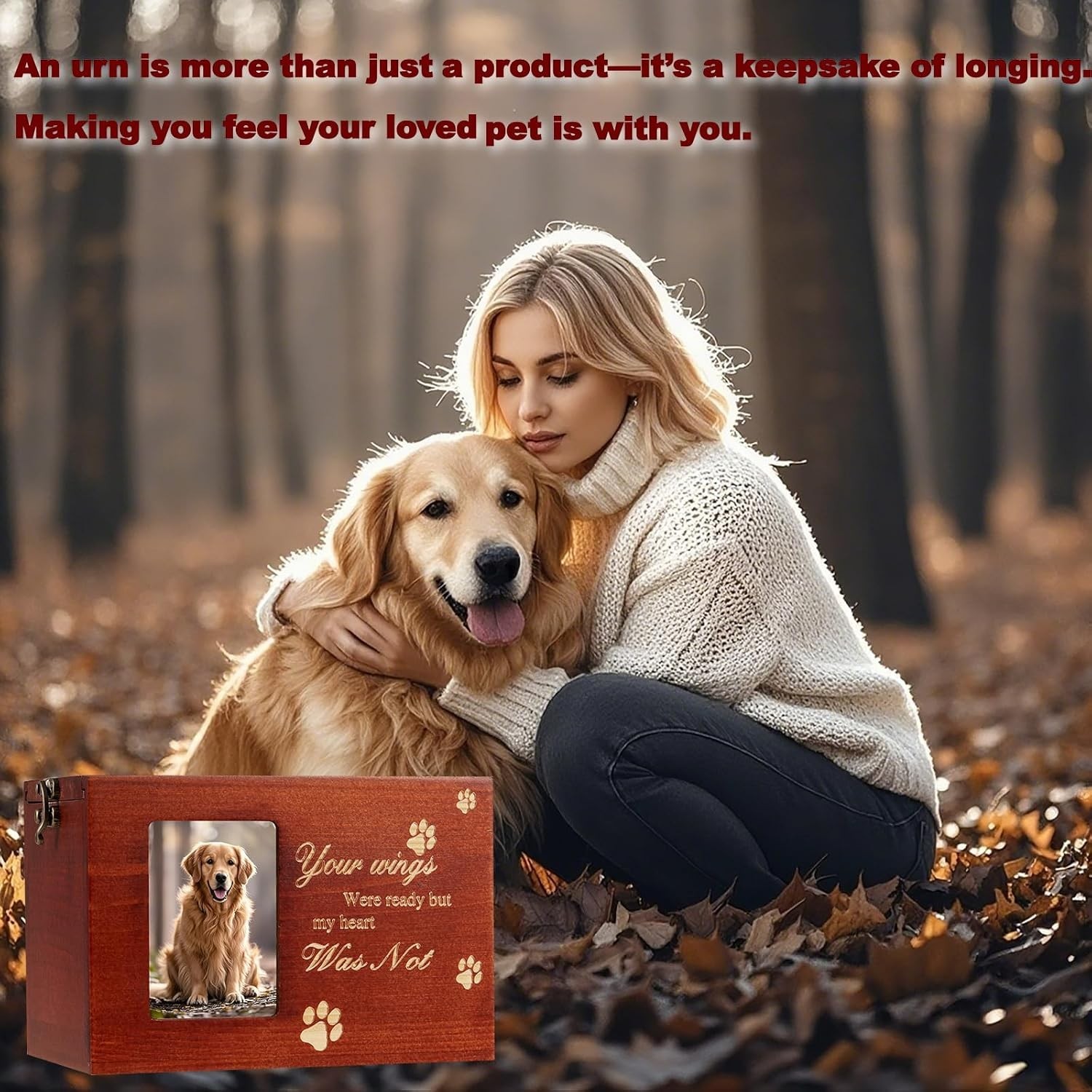 High-Quality Pet Memorial Urn for Large Dogs and Cats – Comforting Keepsake