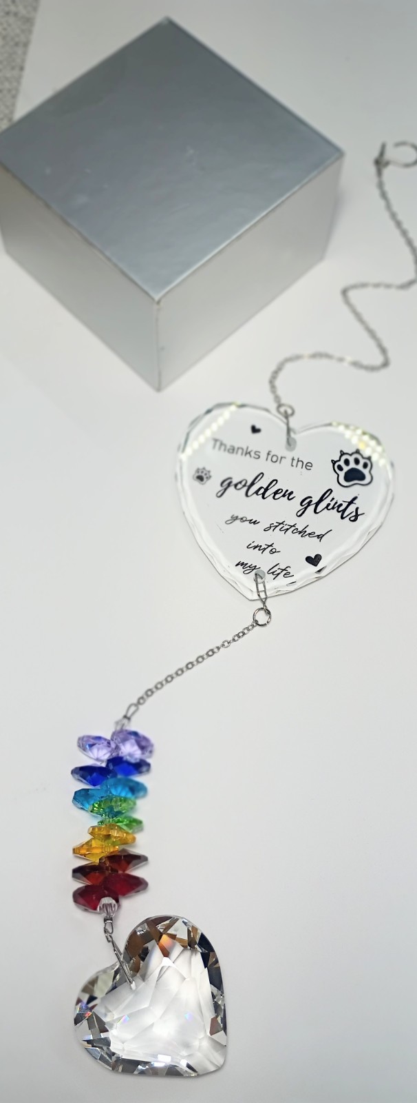 Dog Memorial Gifts, K9 Dog Memorial Crystal Suncatcher, Pet Loss Gift, Pet Sy…