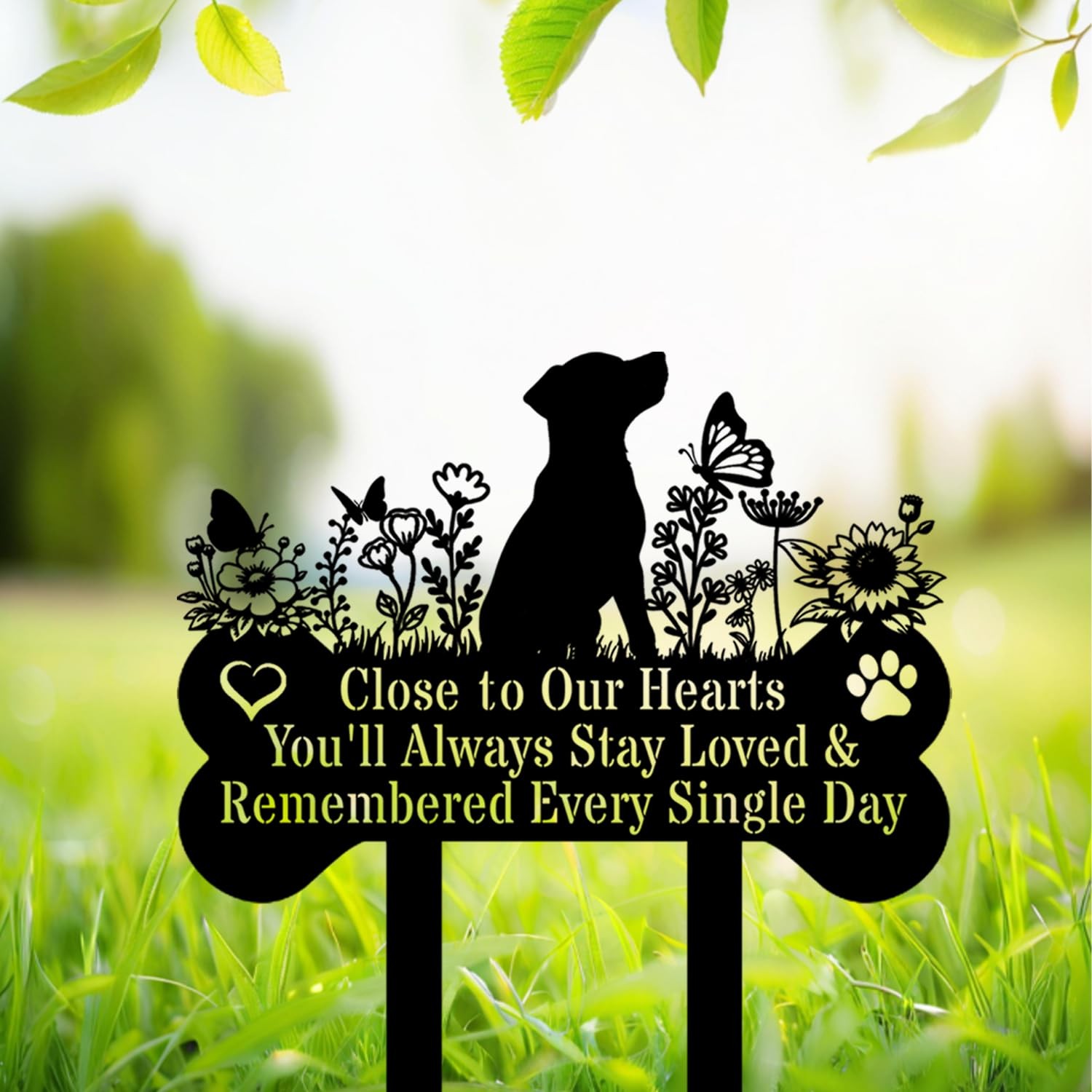 Pet Grave Markers Dog, Metal Pet Metal Memorial Garden Stake, Pets Waterproof…